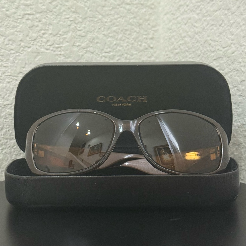 COACH S3005 Brown Gold Logo Arm -125/150? Nearsighted RX Prescription Sunglasses - Picture 2 of 16